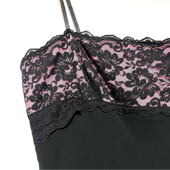 Vintage Express Silk Slip Dress Womens SZ 12 Lace Ruffle Whimsygoth Fairy Grunge - Picture 10 of 15